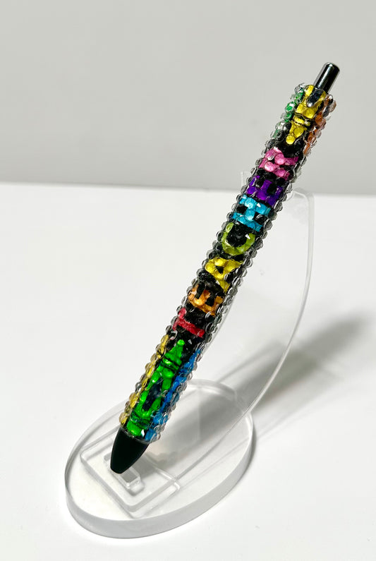 Worlds Best Teacher Rhinestone Pen