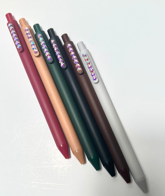 Rhinestone gel, ink, pens, set of 6.