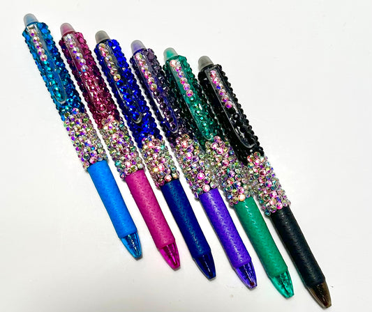 Clickable erasable frosted(Rhinestoned)pens.