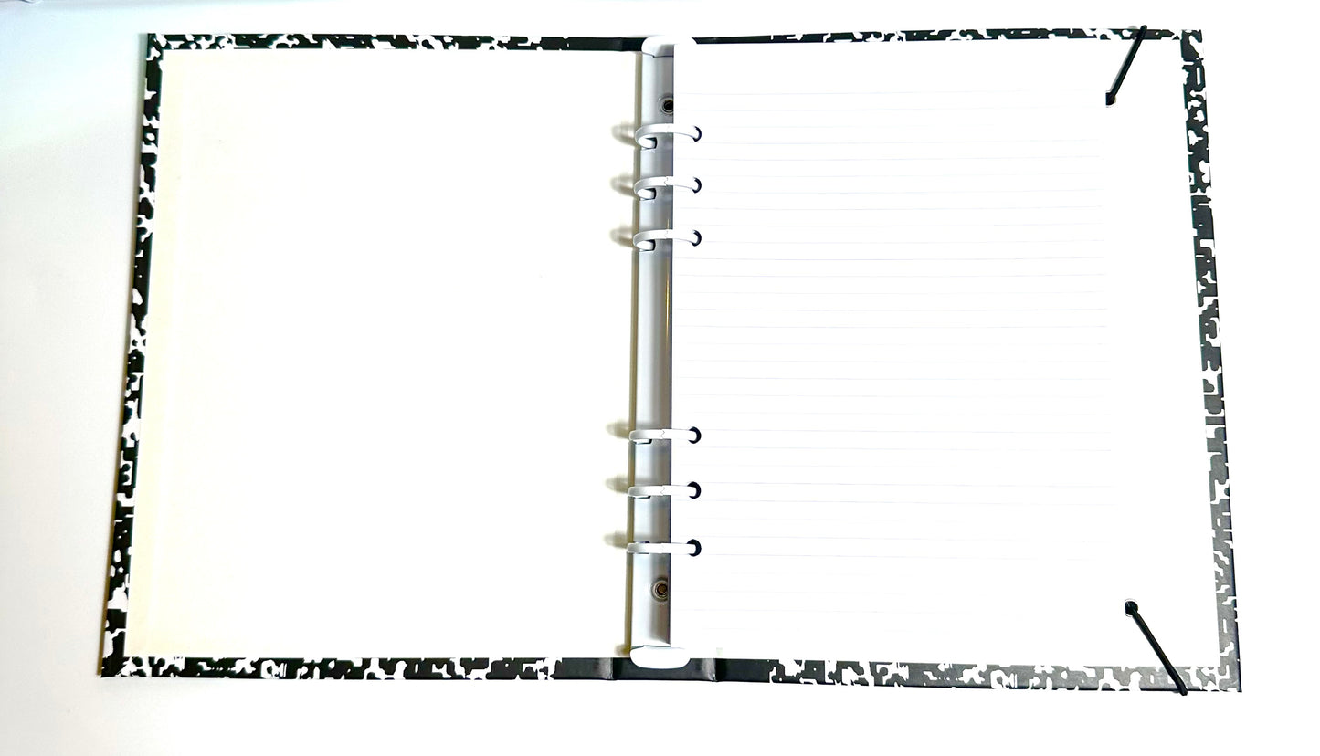 Old School A5 Composition Notebook/ and 100 envelope savings challenge please read description