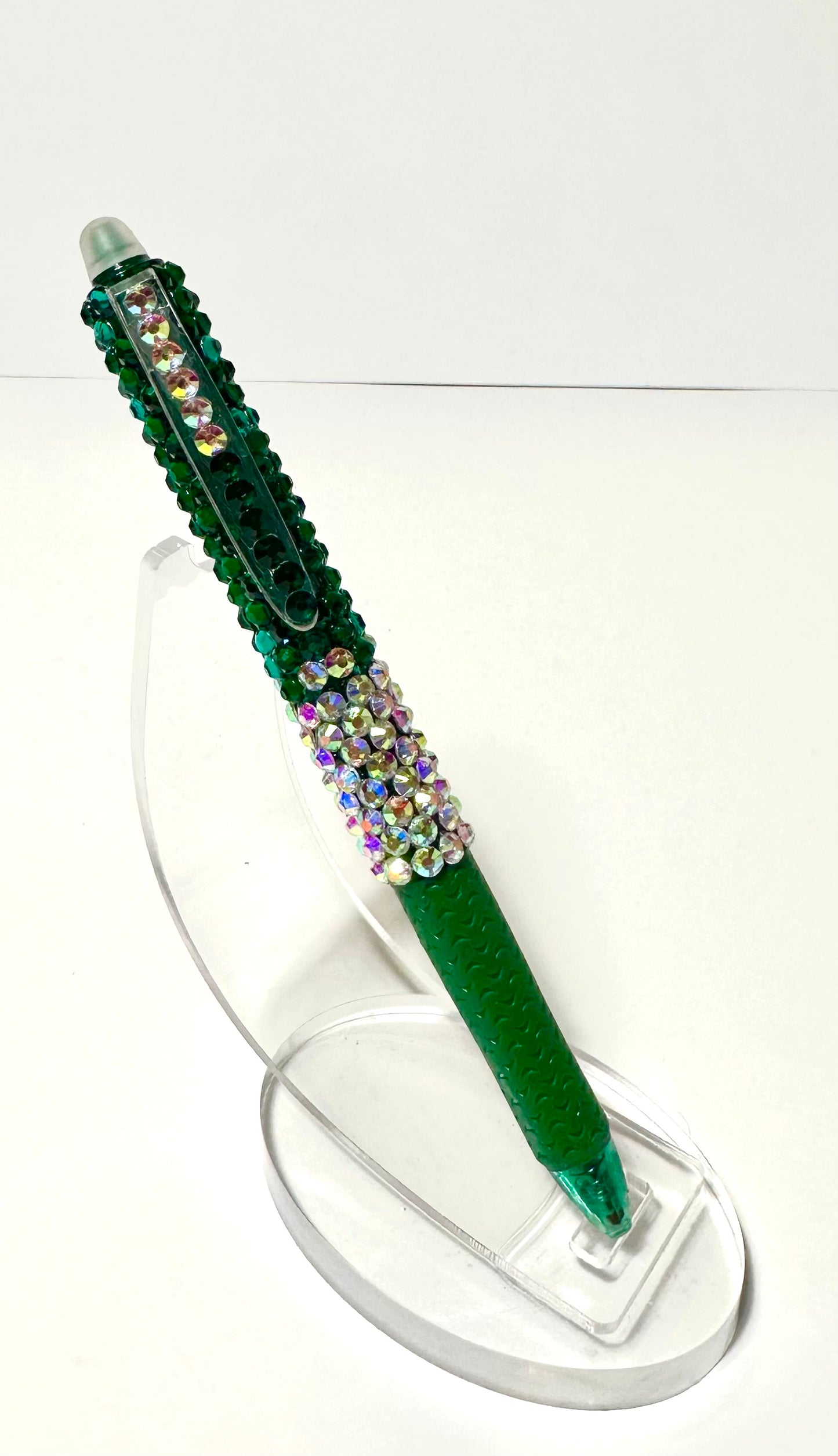 Clickable erasable rhinestoned colored gel pens