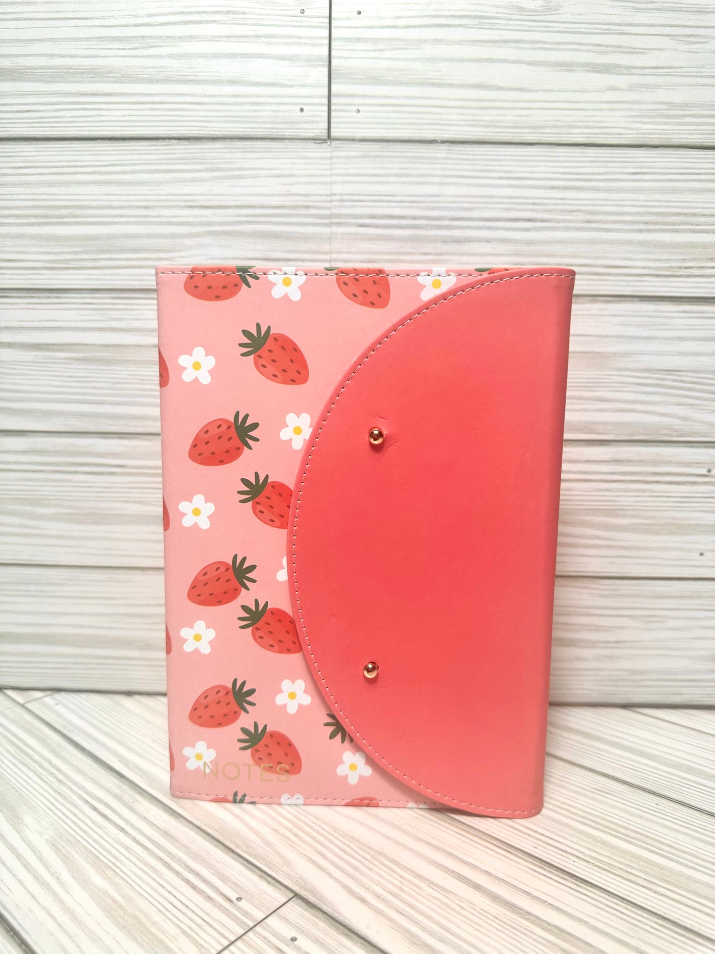 Daisy and Strawberry Button Notebook