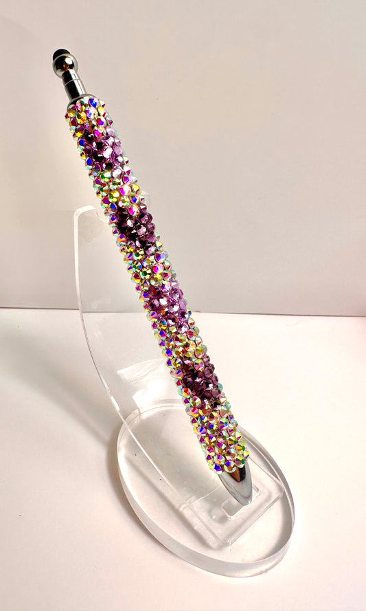 Purple Heart with AB Rhinestone  Pen