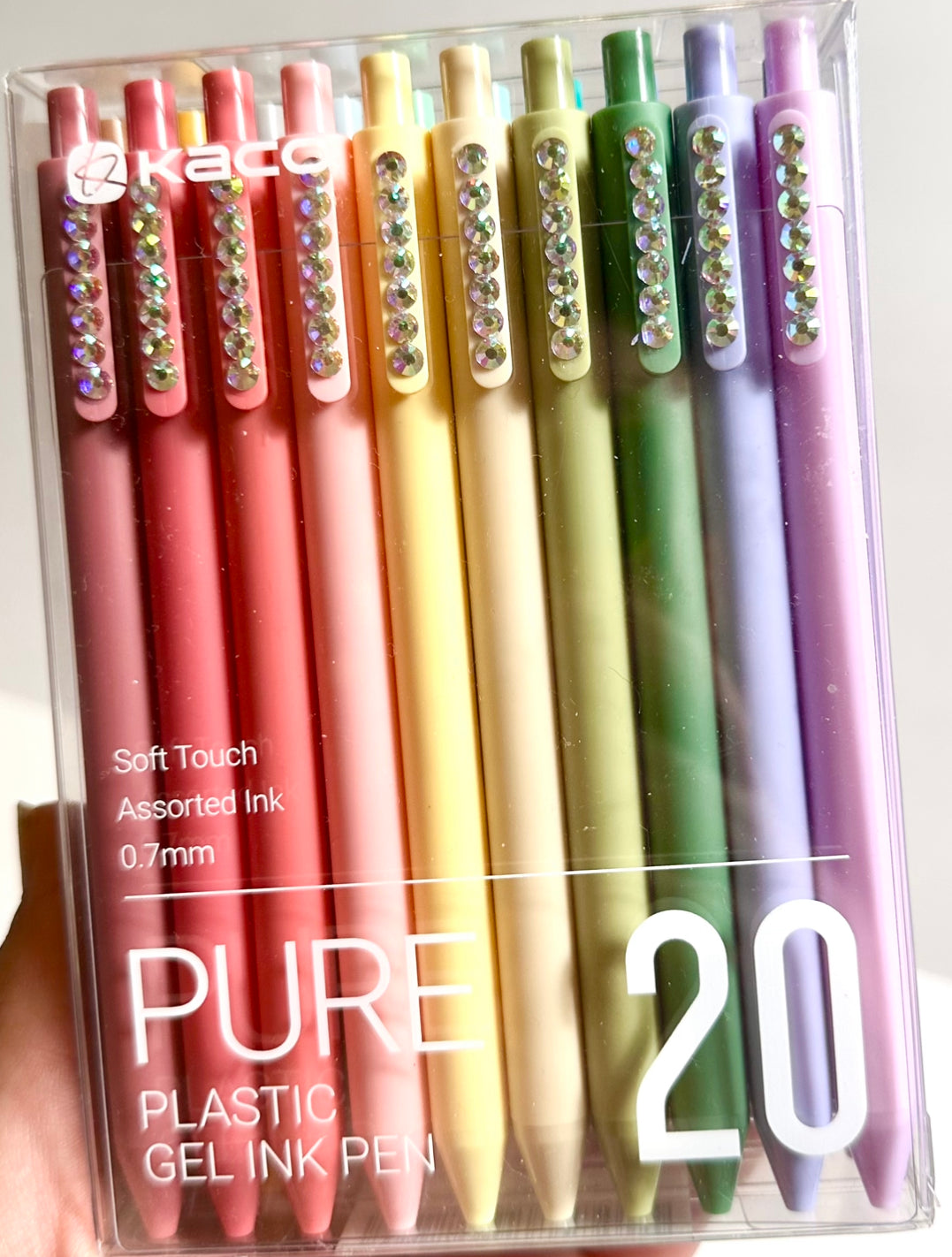 20 colored pastel gel pens
