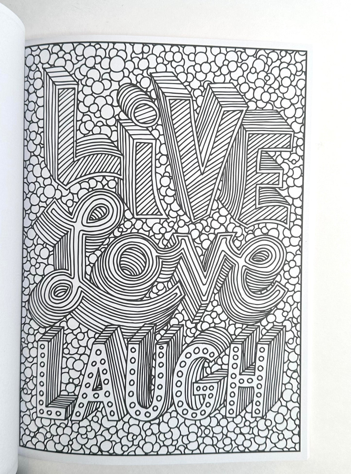 💕live💕love💕laugh adult coloring book