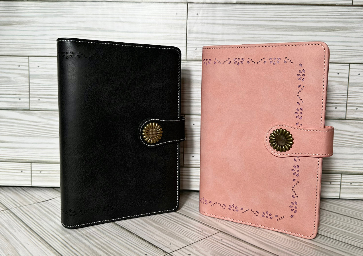 A6 Sun Flower Style Binder Measurments ( 7.48” length by 5.12” width)